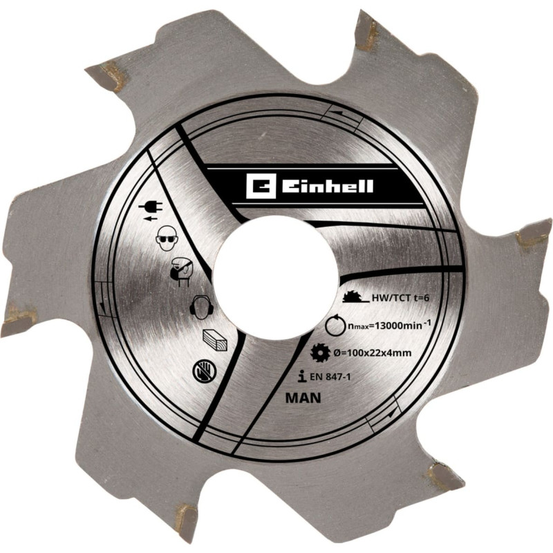 Einhell circular saw blade - cutter blade 100 x 22 x 3.8mm, 6Z (for biscuit jointer)