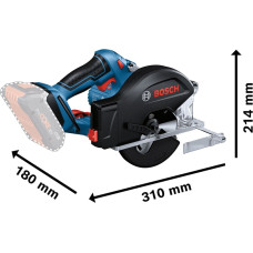 Bosch cordless metal circular saw GKM 18V-50 Professional solo, hand-held circular saw (blue/black, without battery and charger)