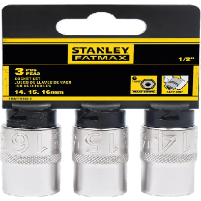 Stanley ZESTAW NASADEK 1/2 FATMAX 17, 18, 19mm