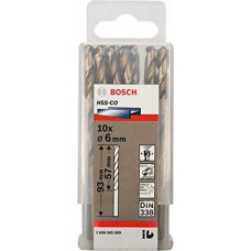 Bosch metal twist drill HSS-Co, DIN 338, O 6mm (10 pieces, working length 57mm)
