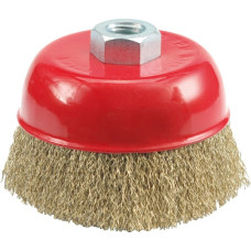 Toya VOREL SZCZOTKA CZOŁOWA 100mm, DRUT KARBOWANY, GWINT,  06971