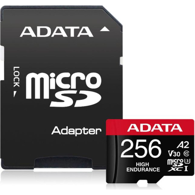 Adata MEMORY MICRO SDXC 256GB W/AD./AUSDX256GUI3V30SHA2-RA1 ADATA