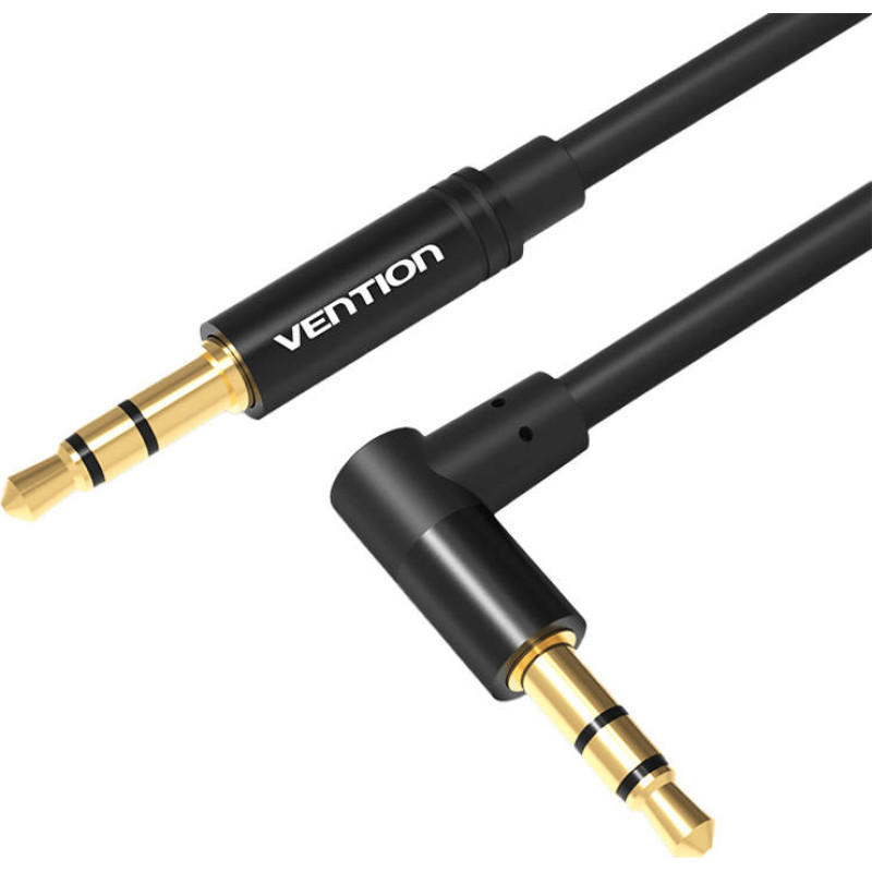 Vention Cable Audio 90 degree mini jack 3,5mm AUX Vention BAKBD-T 0.5m (black)