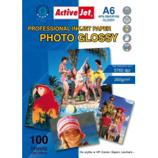 Activejet A6 Printer Photo Paper (AP6260GR100)