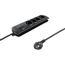 Qoltec Power strip Qoltec Overvoltage Swift 4 sockets 2.5 m black (50105)