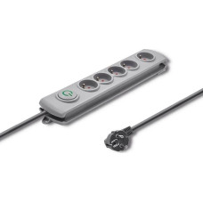 Qoltec Power strip Qoltec Overvoltage Swift 5 sockets 1.8 m grey (50270)