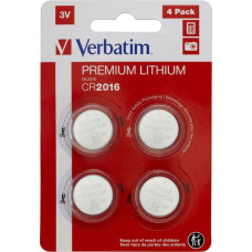 Verbatim Battery Blister CR2016 4 pcs.