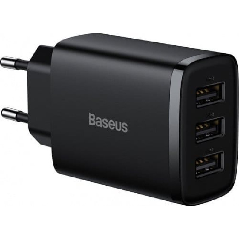 Baseus Charger Baseus 3x USB-A 3.4 A (6932172606961)