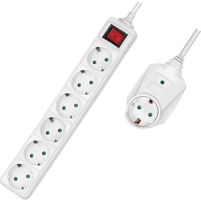 Logilink Power strip LogiLink overvoltage 7 sockets 2 m white (LPS274)
