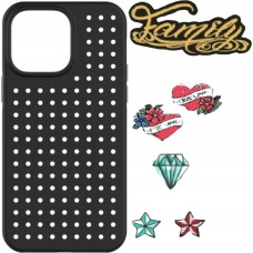 Pinit Zestaw Etui Pinit Dynamic + Tattoo Pin iPhone 14 Pro 6.1" czarny/black wz&oacute;r 1