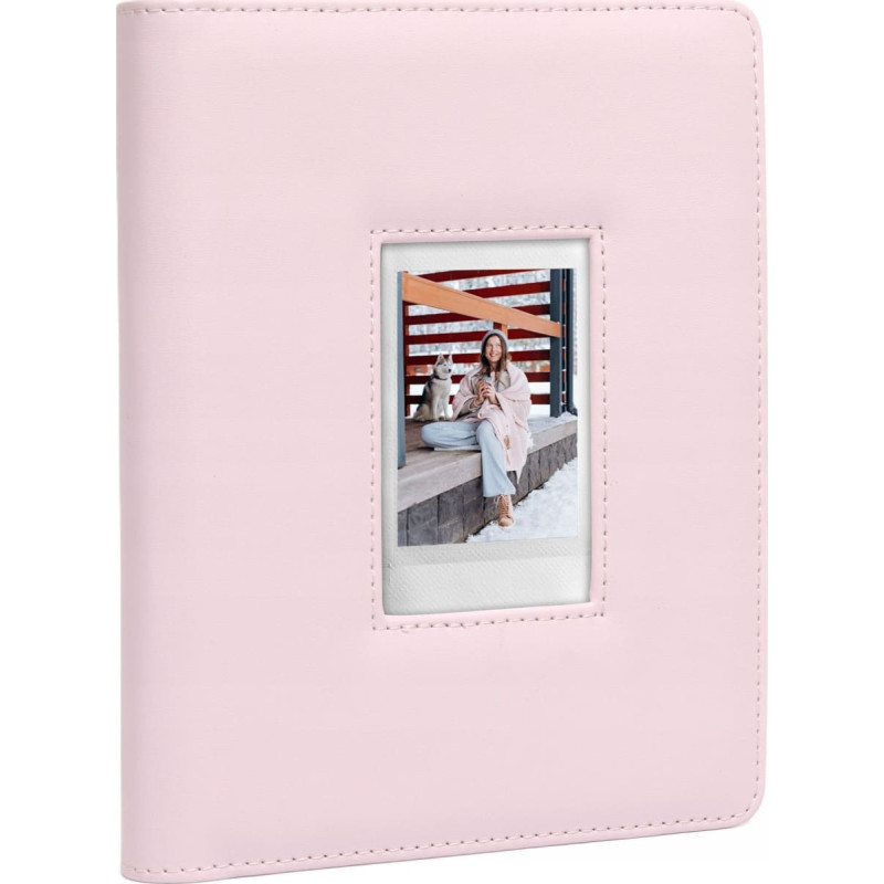 Loveinstant Album na Zdjęcia 288szt. do Fuji Instax Canon Xiaomi Polaroid HP Kodak ZINK / Okienko na okładce / R&oacute;żowy