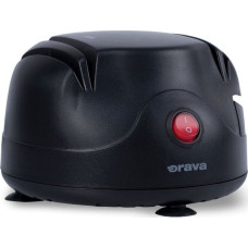 Orava elektrick&aacute; bruska na nože a nůžky, dvoustupňov&yacute; ostř&iacute;c&iacute; syst&eacute;m, kompaktn&iacute;mi rozměry, čern&aacute;