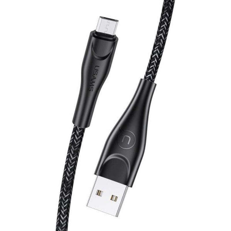 Usams USB cable Usams USB-A - microUSB 2 m Black (63792-uniw)