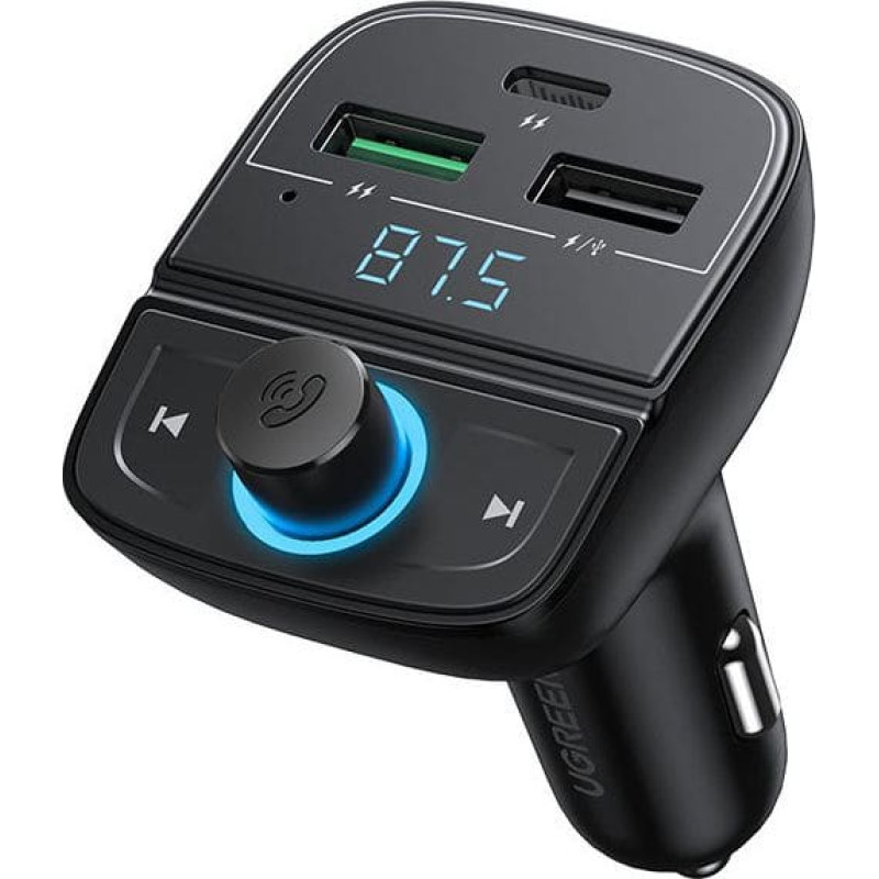 Ugreen FM Transmitter Bluetooth 5.0 MP3 Car Charger