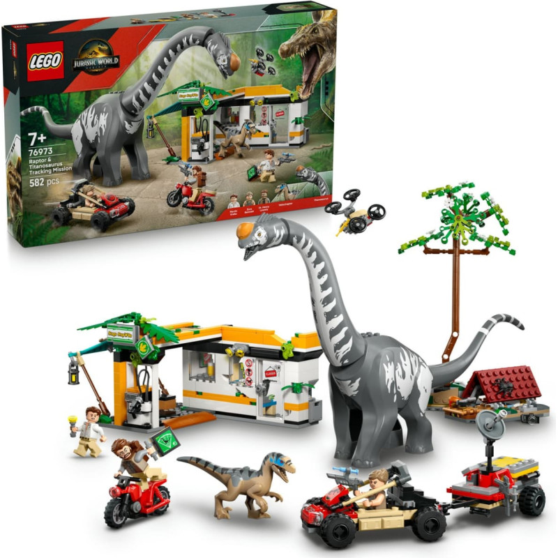 Lego Jurassic World 76973 Raptor Titanosaurus Tracking Mission