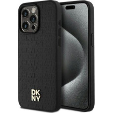 Dkny DKNY DKHMP15XPSHRPSK iPhone 15 Pro Max 6.7" czarny/black hardcase Leather Monogram Pattern Metal Logo MagSafe