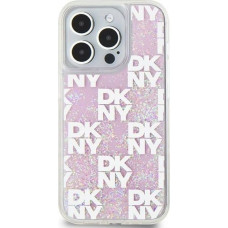 Dkny DKNY Liquid Glitter Multilogo - Etui iPhone 15 Pro (r&oacute;żowy)
