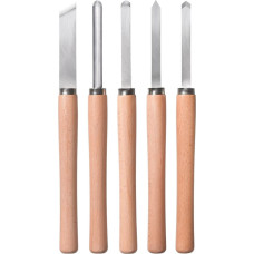 Einhell wood turning chisel set, 5-piece, wood chisel, for wood turning machines