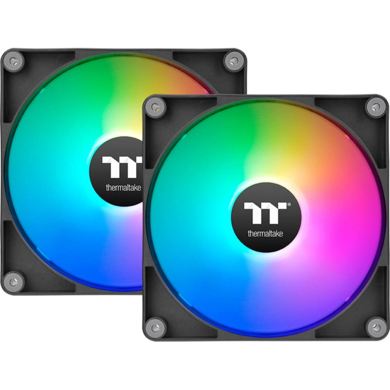 Thermaltake CT140 Reverse ARGB Sync PC Cooling Fan, Case Fan Black, 2-Pack, Reverse, 140 mm