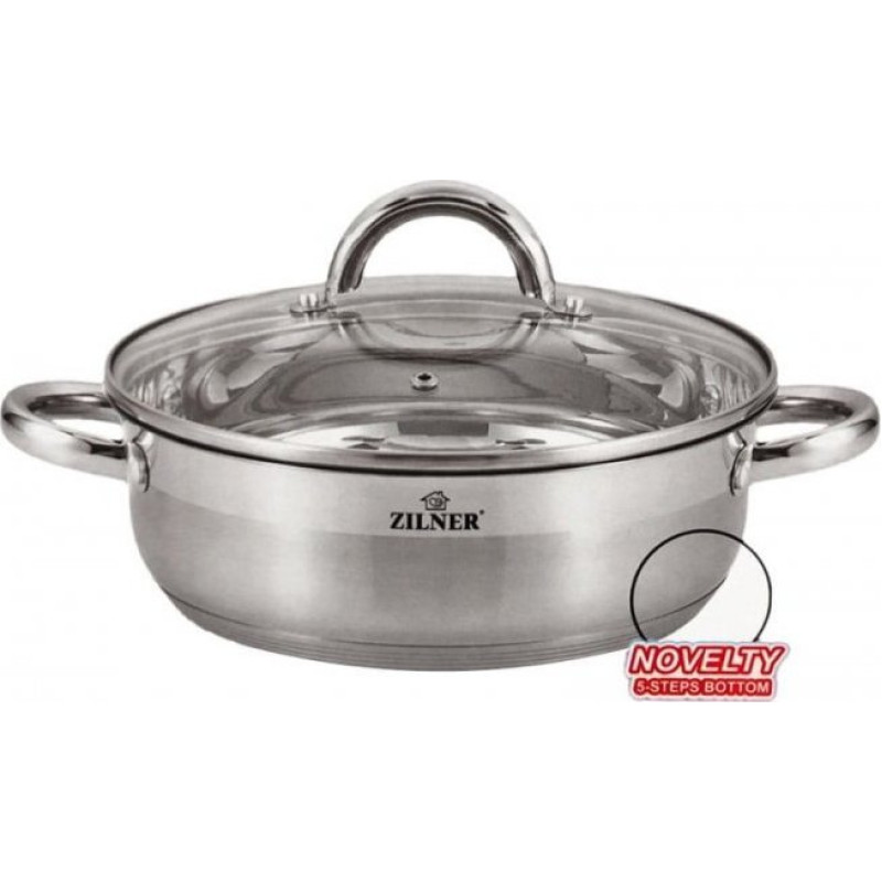 Zilner GARNEK STAL.NIERDZ. PŁASKI 7.5L 30CM ZILNER ZL-7406