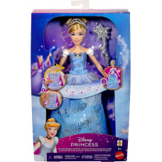 Mattel Disney Princess Cinderella fashion doll in an enchanting ball gown with lights and sounds