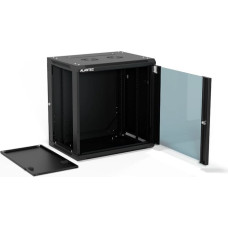 Alantec Szafa wisząca 19" 12U 600x450, drzwi szklane jednoskrzydłowe, tył osłona pełna demontowalna, osłony boczne pełne demontowalne zamykane na klucz, 4 belki, kolor czarny, ALANTEC