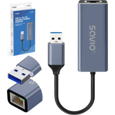 Savio AK-83 Adapter USB-A 3.1 GEN 1 do RJ-45 Gigabit Ethernet