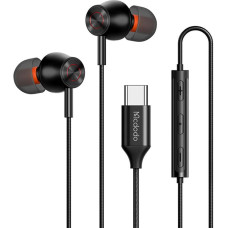 Mcdodo HP-3490 in-ear, wired headphones, USB-C (black)