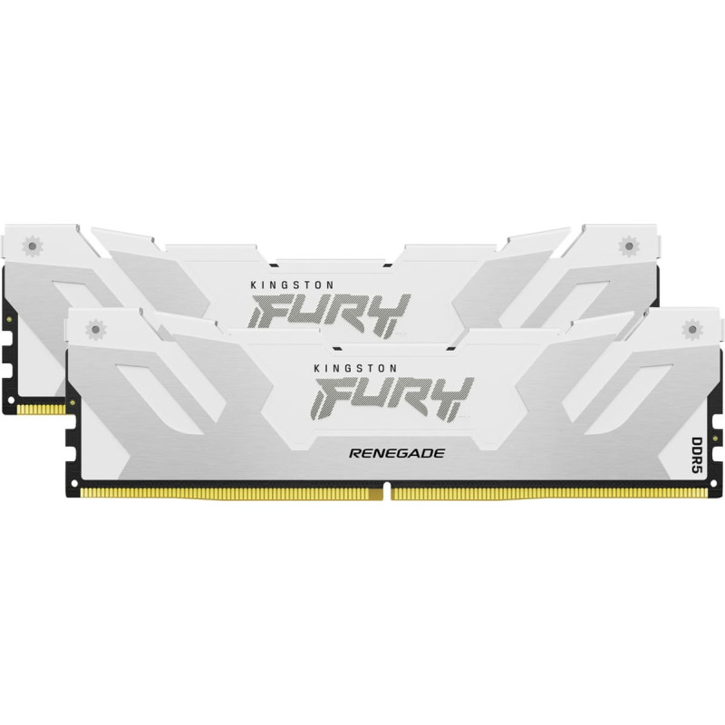 Kingston FURY DDR5 - 32GB - 8000 - CL - 38 (2x 16 GB) Dual Kit, RAM white, KF580C38RWK2-32, Renegade XMP, INTEL XMP