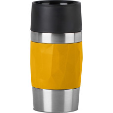 Emsa TRAVEL MUG Compact thermal mug (yellow/stainless steel, 0.3 liters, screw cap)
