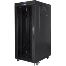 Lanberg | Rack cabinet 19" free-standing 27U/800x1200 (flat pack) with glass door, LCD | FF01-8227-12BL | Black