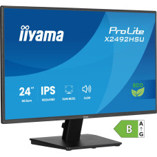 Iiyama Prolite X2492HSU-B1, LED monitor - 24 - black (matt), FullHD, IPS, HDMI, DP, USB hub, 120Hz panel