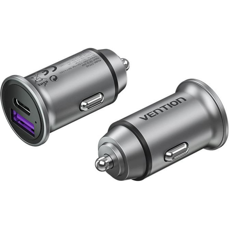 Vention MOBILE CHARGER CAR 30W USB/2P GRAY FFFH0 VENTION