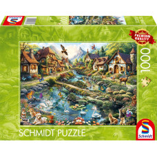 Schmidt Spiele Village at the Edge of the Forest, Puzzle 1000 pieces