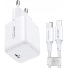Ugreen Ładowarka sieciowa UGREEN X513 30W GaN USB-C + kabel USB-C 1m biała