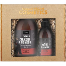 LAQ Zapach Seksu i Biznesu Czarny Mat żel pod prysznic 500ml + balsam po goleniu 150ml