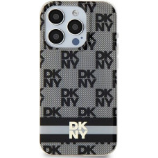 Dkny DKNY DKHMP14SHCPTSK iPhone 14 / 15 / 13 6.1" czarny/black hardcase IML Checkered Mono Pattern & Printed Stripes MagSafe