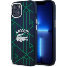 Lacoste LCHMP15SSBIV iPhone 15 / 14 / 13 6.1" granatowy hardcase Silicone Monogram Vintage Logo MagSafe