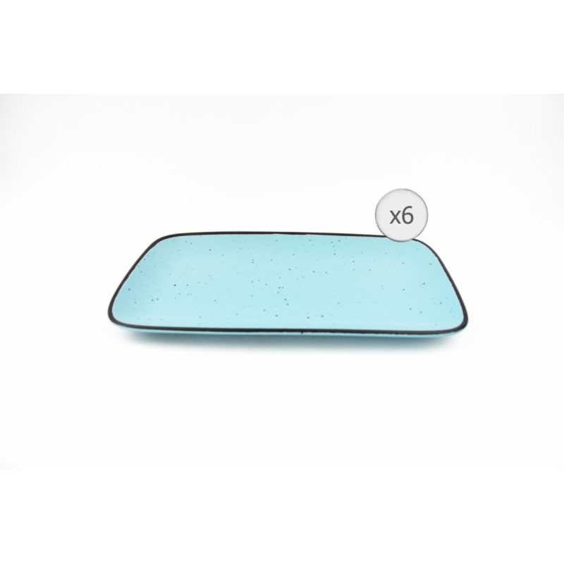 Ceramic plates set of 6pcs 32x20cm ELECTRA HR-WDF-A326 HEINNER