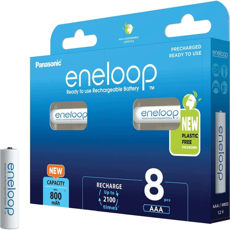 Panasonic Eneloop, battery (AAA (Micro), 8 pieces)