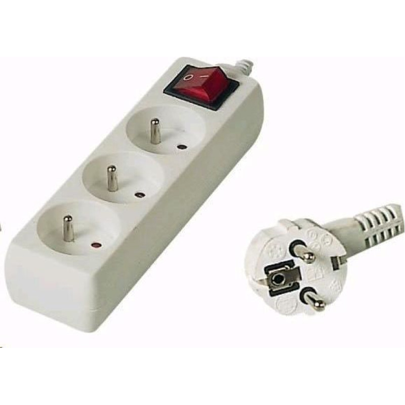 Premiumcord Power strip PremiumCord 3 sockets 3 m white (pp3k03)
