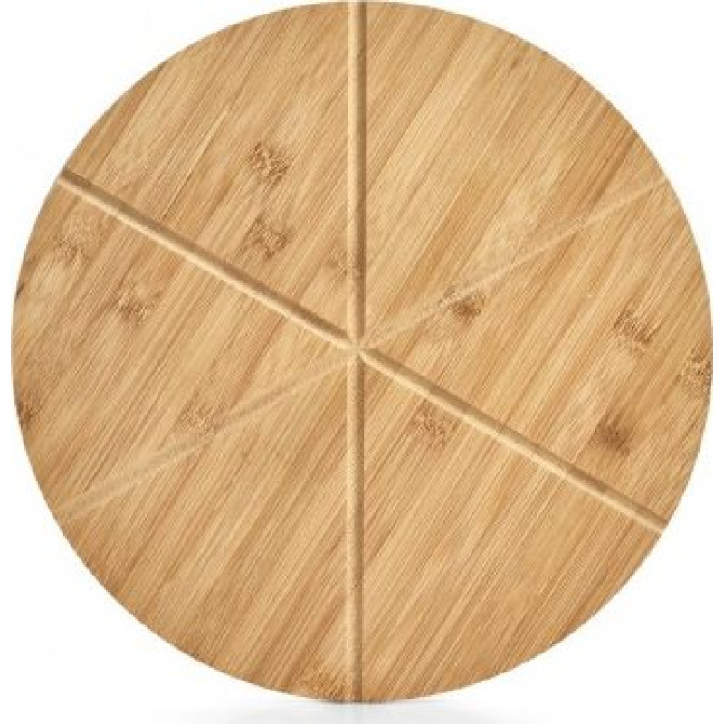 Zeller Zestaw do pizzy, 2 sztuki, bambus / metal , wysokość: 1,5 cm