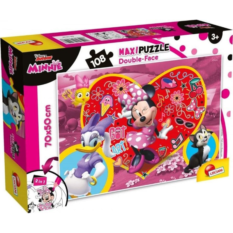 Lisciani Bilateral puzzle maxi 108 Mouse Minnie