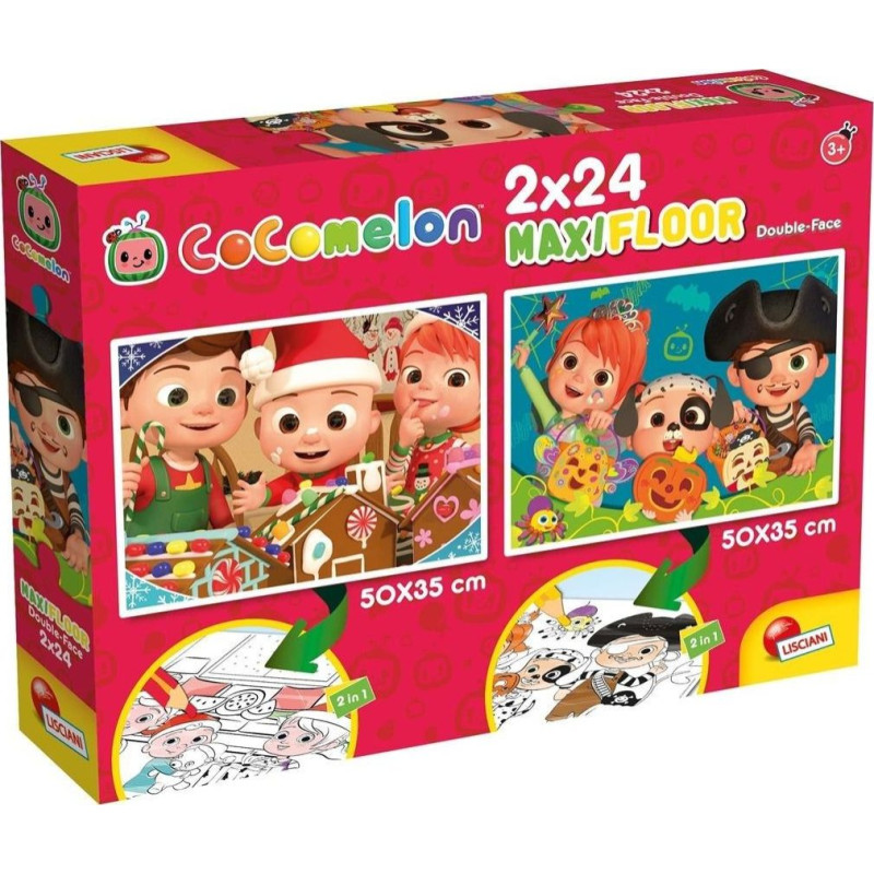 Lisciani LISCIAN COCOMELON TWO-STRUNAL PUZZLE FALL 2X24 EL DAY STARTS FROM SONG