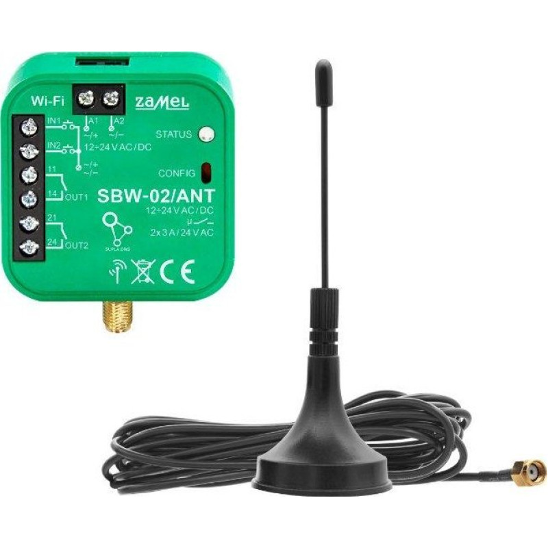 Zamel Top - 2-channel gantry controller with Wi-Fi antenna SBW-02/ANT