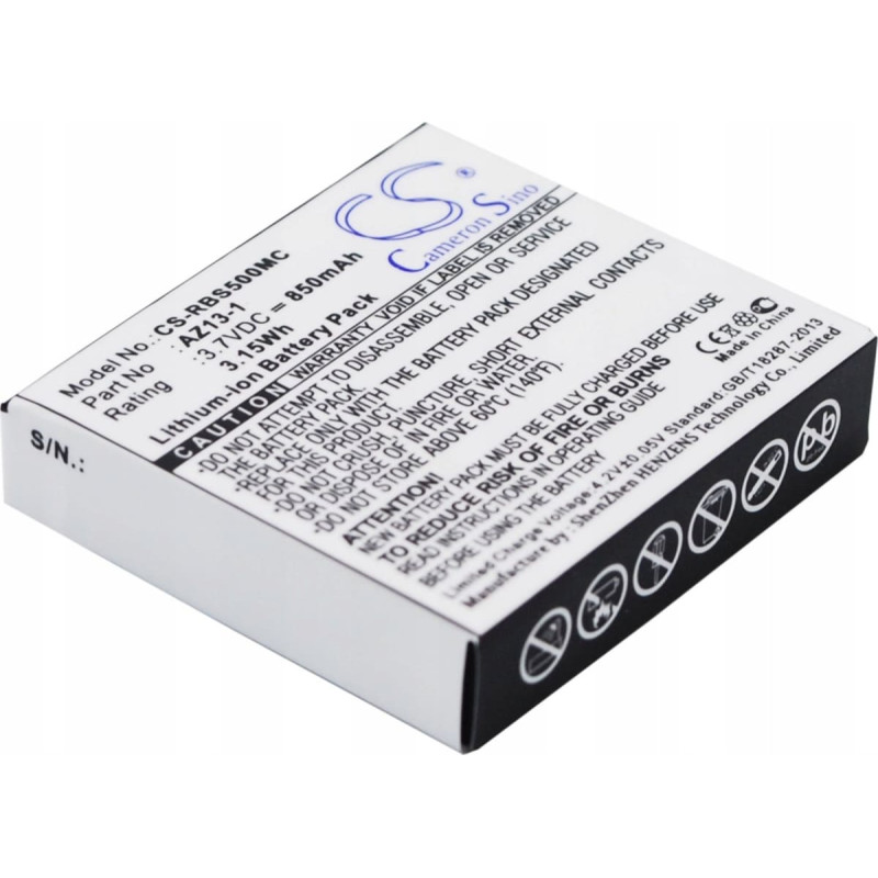 Cameron Sino Battery Battery Az13-1 To Xiaomi Yi Xiaoyi / Cs-rbs500mc