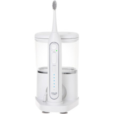 Adler | 2-in-1 Water Flossing Sonic Brush | AD 2180w | Rechargeable | For adults | Number of brush heads included 2 | Number of teeth brushing modes 1 | White