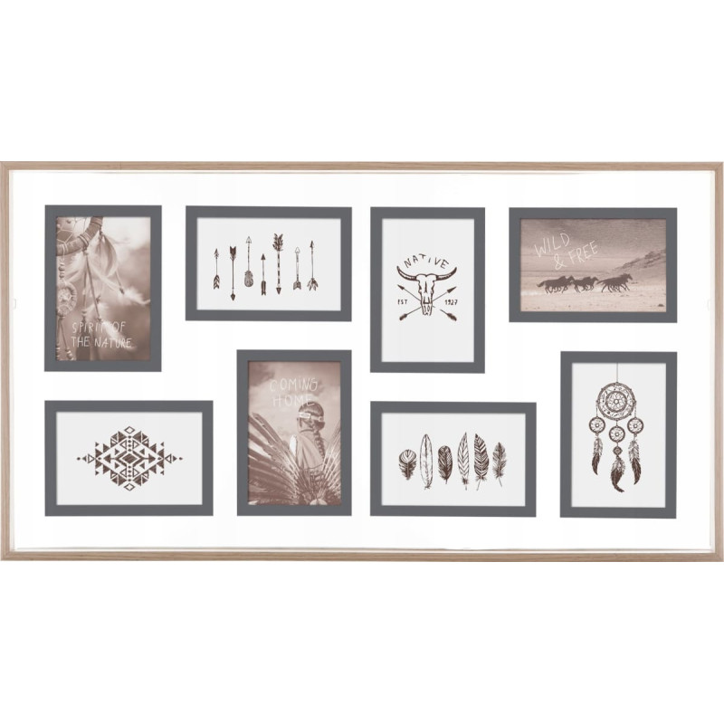 Atmosphera Ramka Atmosphera Multiramka na zdjęcia 10 x 15 cm, galeria w drewnianej oprawie