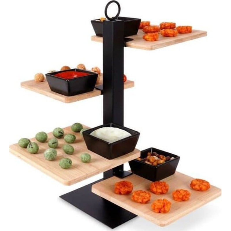 Excellent Houseware Patera do serwowania przekąsek, 4-poziomy, 37 cm