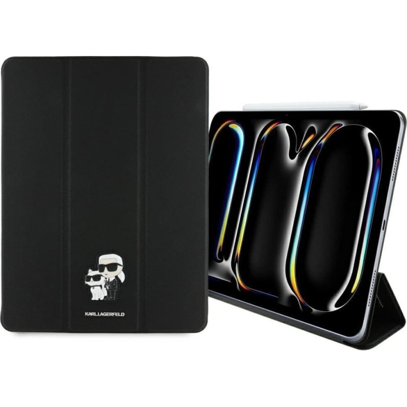 Karl Lagerfeld KLFC13PM24SAKCK iPad Pro   13" 2024 Book Cover czarny/black Saffiano Magnetic Karl &Choupette
